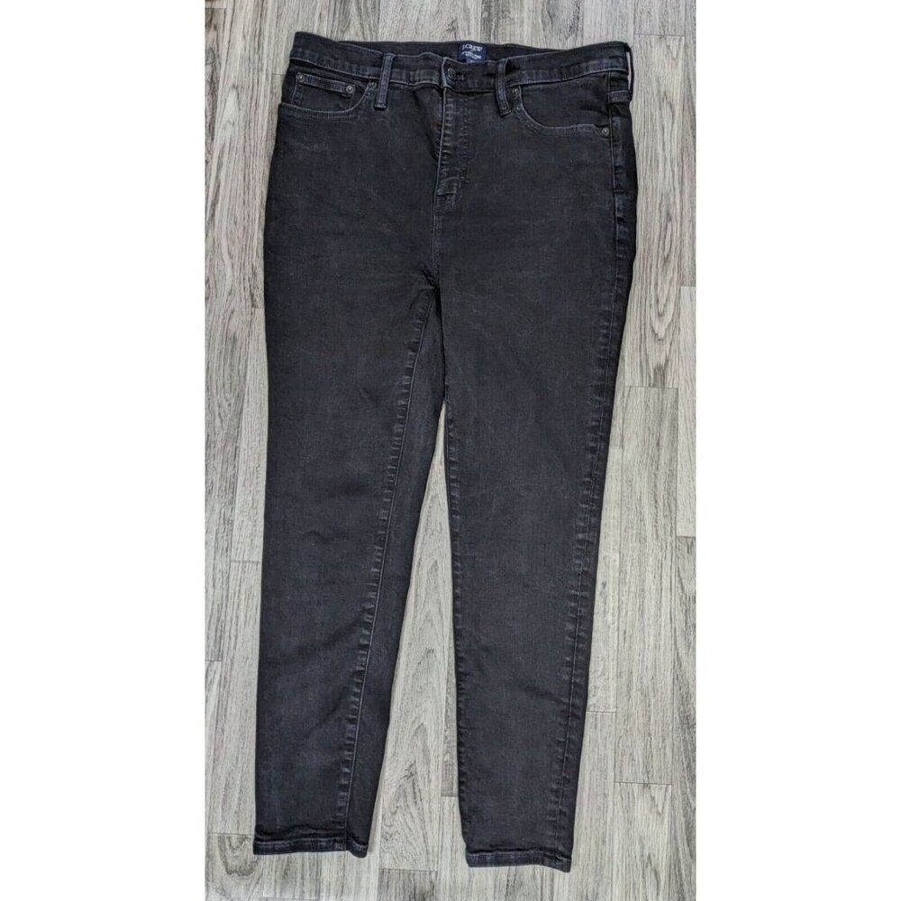 J.Crew Womens Size 32‎ High Rise Skinny Re-Imagined Black Denim Jeans